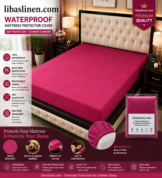 Waterproof Mattress Cover for Double Bed Terry Cotton Fabric Mattress Cover Water Protector Mattress Covers