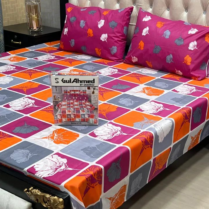 3 PCS King Size Bedsheet Set