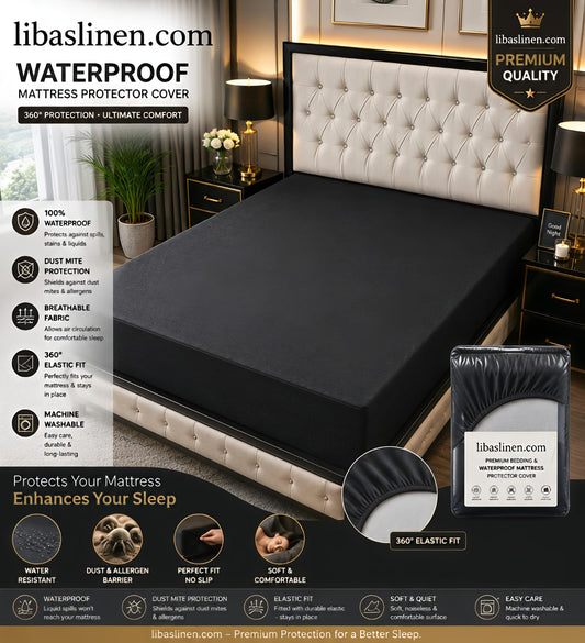 Waterproof Mattress Cover for Double Bed Terry Cotton Fabric Mattress Cover Water Protector Mattress Covers