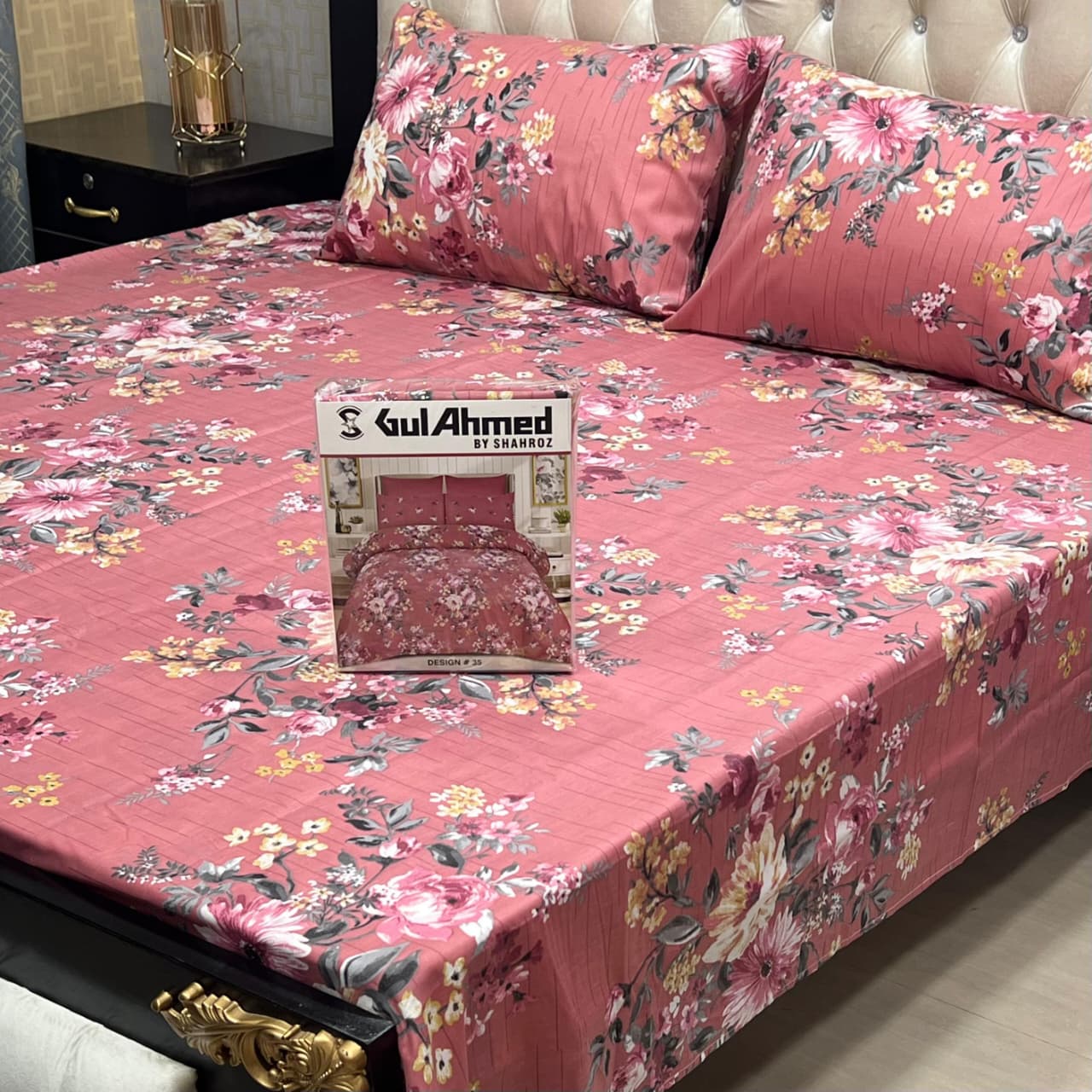 Cotton Mix Bedsheet – Gul Ahmed Inspired Most Demanding Premium King Size 3 Pcs Full Printed Bedding Set