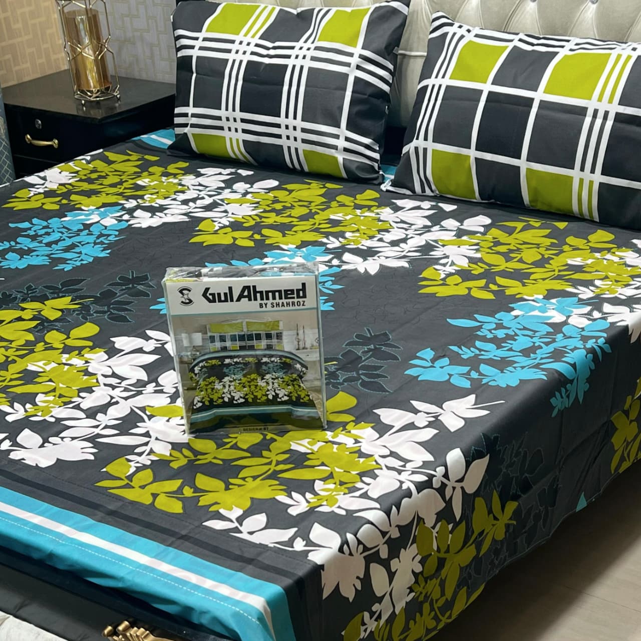Multicolor Cotton Mix Bedsheet – Gul Ahmed Inspired Most Demanding Premium King Size 3 Pcs Full Printed Bedding Set